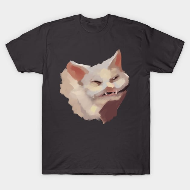 Hilarious cringing cat meme version.2 T-Shirt by Lunaticmoonart